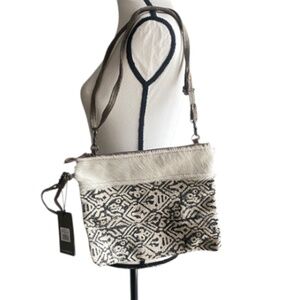 BNWT Myra Dual Strap Cotton & Cowhide Handbag